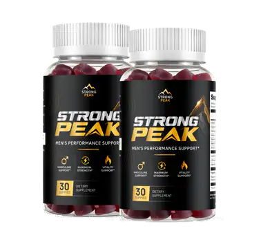 Two bottles of Strong Peak gummies